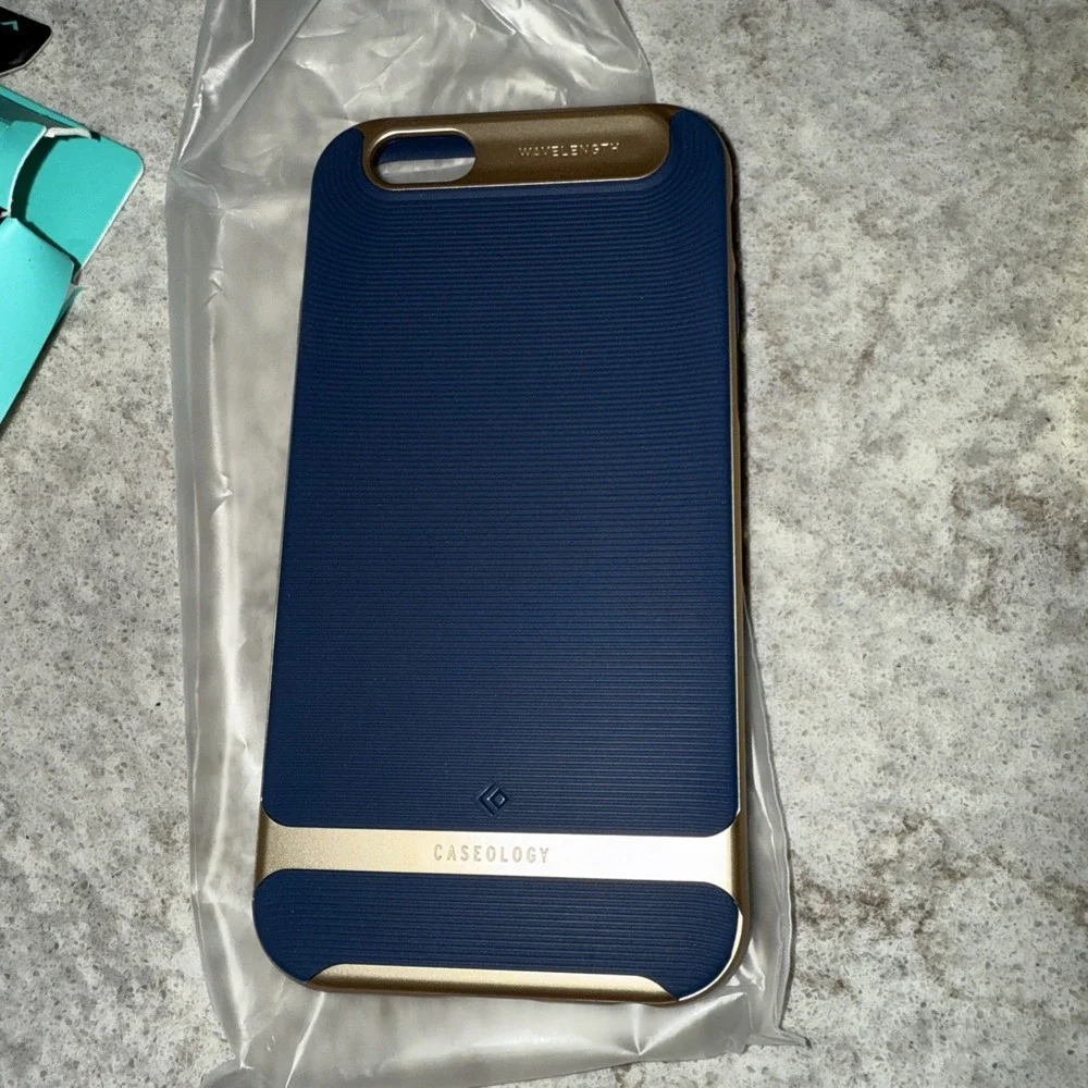 CASEOLOGY iPhone 6s Case Navy Blue And 2 JETech Screen Protectors